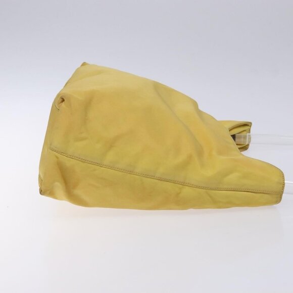 PRADA Shoulder Bag Nylon Plastic Yellow Silver Auth - Picture 4 of 16